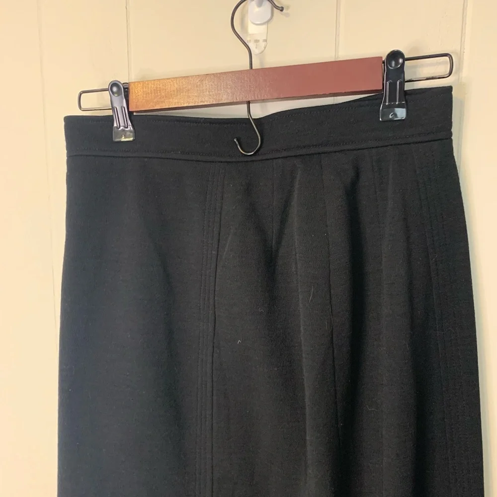 Chanel Vintage Pencil Skirt Black Size 6 - Picture 3 of 9